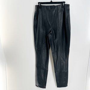 Blank nyc Vegan Leather Hi Rise Pull On Legging MALEFICIENT PANT Black Size 31